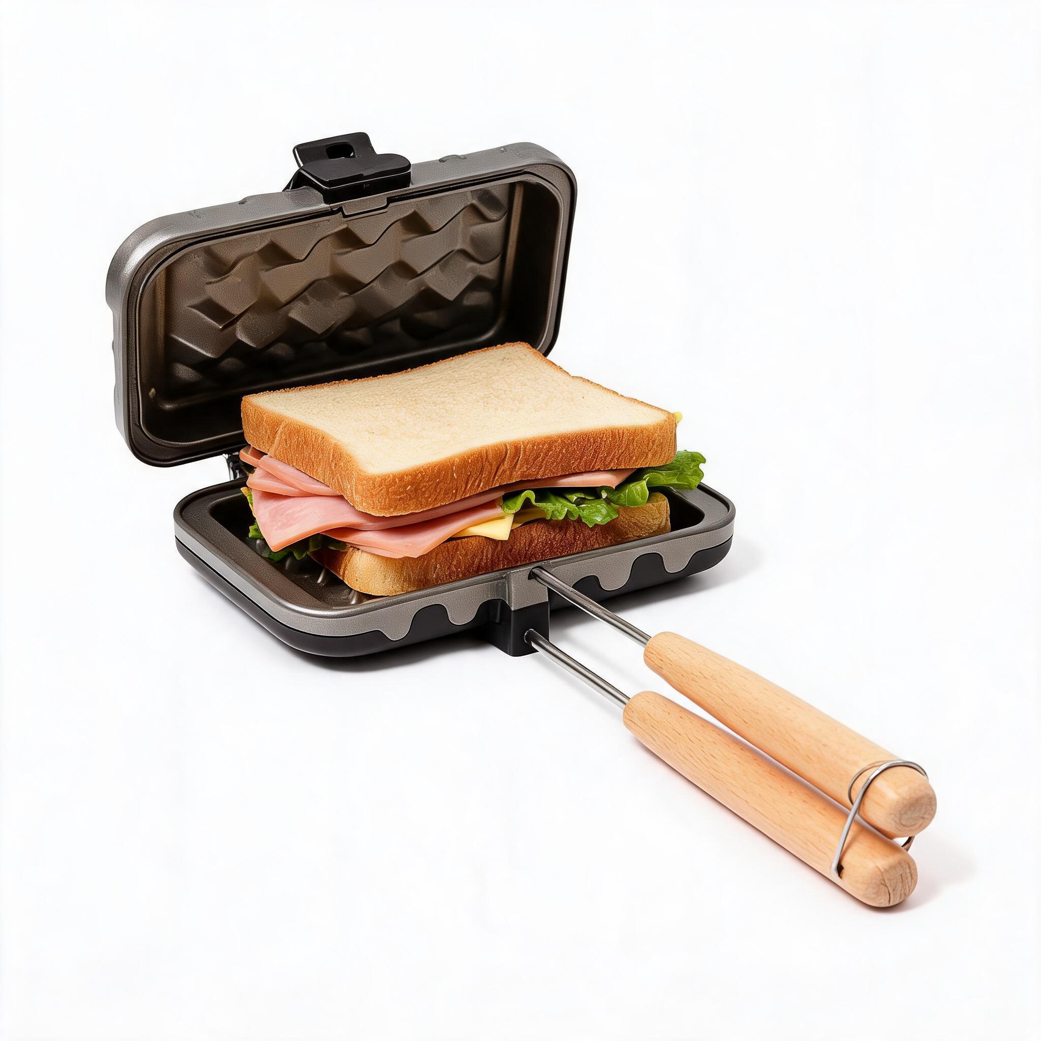 Sandwich Maker with Wooden Han - Toaster 评论和价格