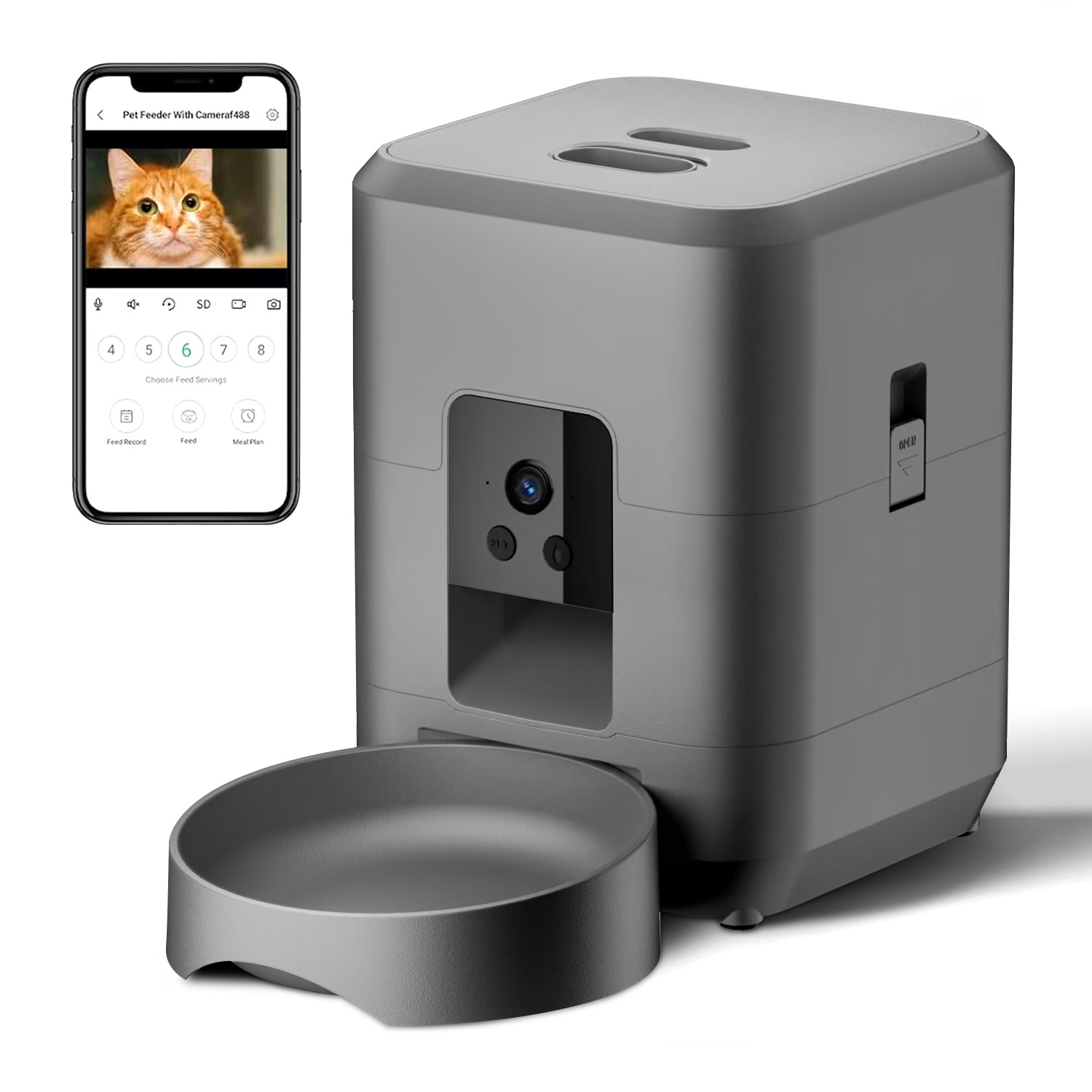 Cat Automatic Feeder With Came - Kitchen Appliances Video 评论和价格