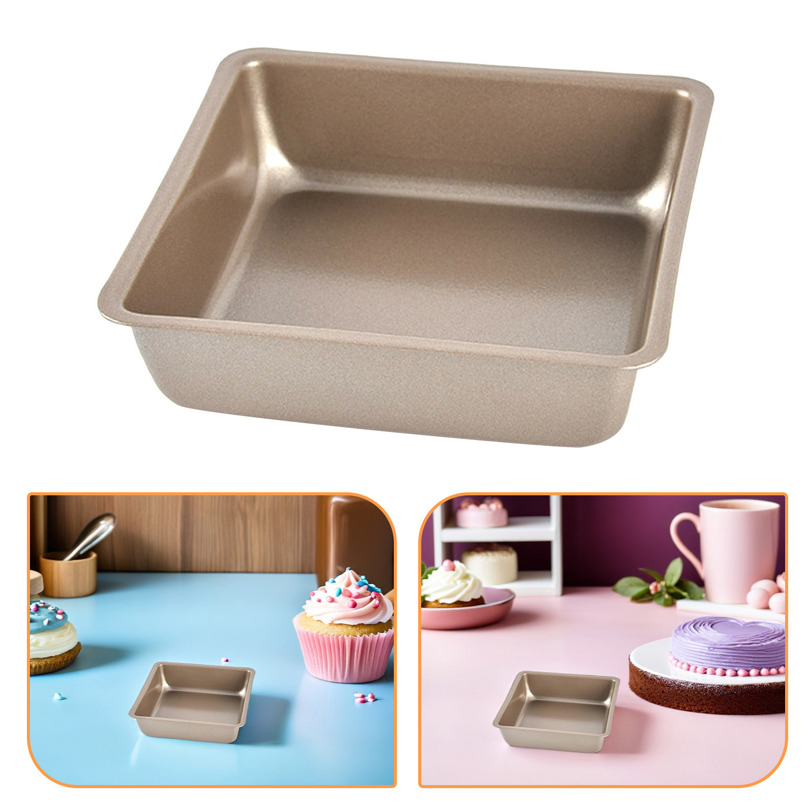 4Pcs 4 Inch Square Nonstick Ba - Toaster 评论和价格